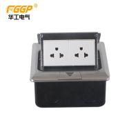 Buy cheap ODM Silver US Plug Pop Up 2 Gang Socket Outlet Schuko Outlet 15A 250V product