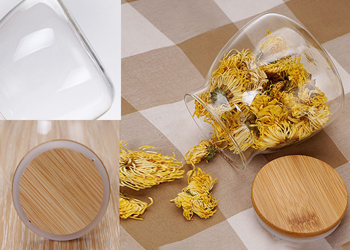 Tea Candy Wide Mouth Glass Jars , Airtight Glass Jars Wide Mouth