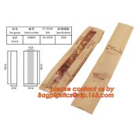 Buy cheap Logo Printed Grease Proof Foil Lined Brown Kraft Paper Bread Packaging Bag product