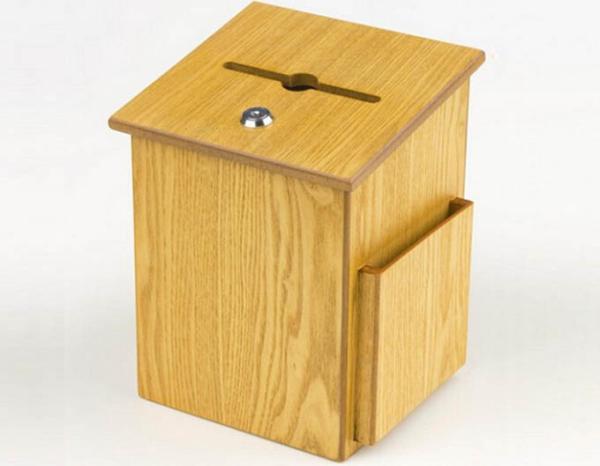 Buy cheap Wooden Suggestion Box w/ Sign Holder, Side Pocket, Wall or Counter from wholesalers