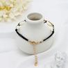 Buy cheap Women Beaded Gemstone Bracelet Black Rope White Shell 21mm Long from wholesalers