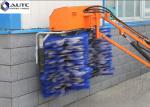 Blue Industrial Sweeping Brush PP Nylon Fabric Custom Guardrail Truck Highway