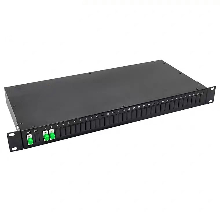 Low Insertion Rack Type Fiber Optic PLC Splitter With Sc / Apc Connector