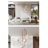 Buy cheap Minimalist Duplex Floor Wabi Sabi Style Designer Villa Belt Living Room Dining Room linear pendant lighting(WH-AP-560） from wholesalers