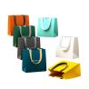 Buy cheap Luxury Ribbon Handle Boutique Shopping Packaging Black Paper Bags With Logo from wholesalers