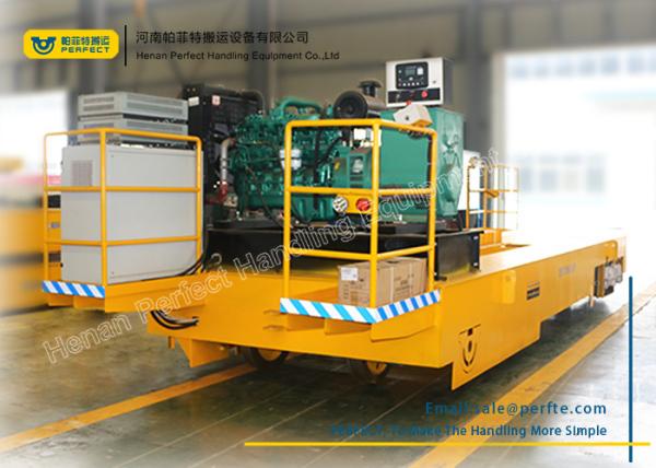 Buy cheap Steel Structure Flat Industrial Transfer Trolley , Solid Rail Transport Van with Low Table from wholesalers