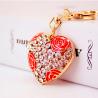 Buy cheap Perfume Bottle Key Chain Ornaments Diamond Studded Irregular Shape from wholesalers