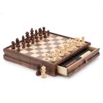 Walnut Chess Checkers Suit Drawer/High-Grade Solid Wood Chess Box/Wooden Chess