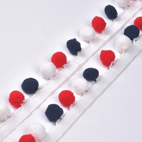 Buy cheap Colorful Mini Tassel Fringe 3cm Pom Pom Trim from wholesalers