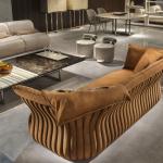 High End Modern Luxury Living Room Furniture Sets Classic Stainless Steel Leg