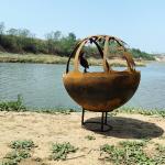 Spring Corten Steel Smokeless Fire Pit Outdoor