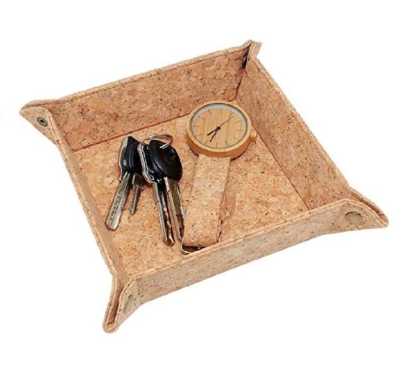 Buy cheap Eco-Friendly Vegan 8'' Natural Cork Tray for Jewelry, Key Phone, Coin Box Storage from wholesalers