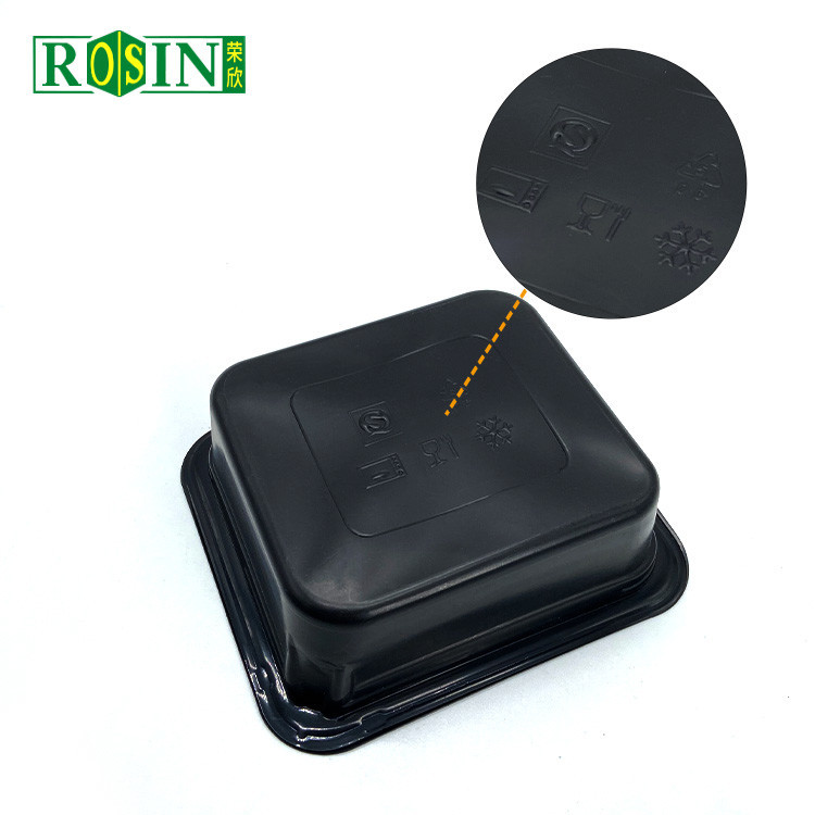 Customized Disposable Plastic Meat Packaging Trays Fresh Lock Black