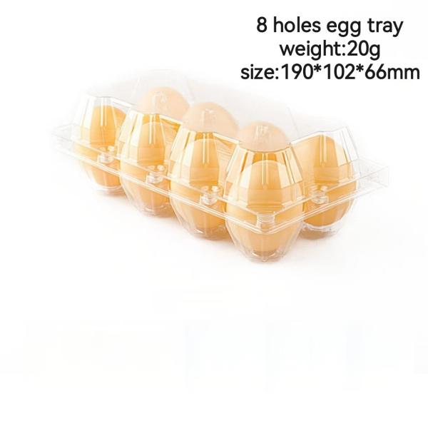 Buy cheap 8 Holes Thickened Disposable Plastic Egg Tray PET Transparent With Hinged Design from wholesalers