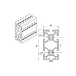 T Slot Industrial Extrusion Aluminum Profiles 4080 Framing Anodizing