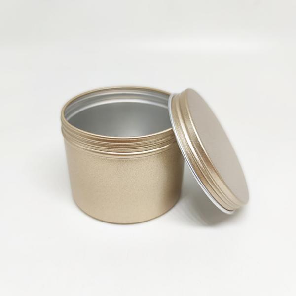Buy cheap Tea Aluminum Tin Plate Cans Screw Top Round Candle Spice Tins Containers from wholesalers