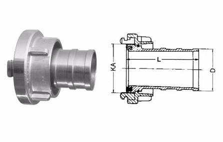 Buy cheap 2.5 Inch Aluminium Fire Hose Couplings OEM / ODM Fire Hydrant Adapter from wholesalers