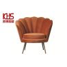 Buy cheap Metal Leg Modern Couches Sofas 150kg Load Orange Velvet Chaise Lounge from wholesalers