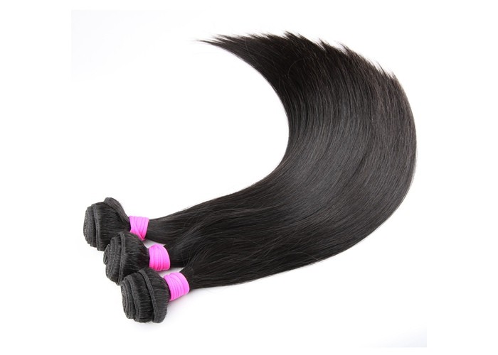 Grade 7A Virgin Human Hair For Black Girls / Hot Beauty Straight Weaving Hair