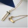Buy cheap Fashion Jewelry Stainless Steel Square Diamond Necklace, Gold Plated necklace from wholesalers