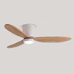 Nordic Wooden Blade Ceiling Fan 52 Inch DC Motor Ceiling Fan With Light And
