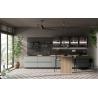 Buy cheap Mint Green stylish PET Kitchen Cabinets Fitted With Wood Dining Table from wholesalers