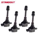 22448-8H310 Four Pcs car Ignition Coil For Nissan Altima Sentra X-Trail 2.5L
