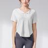Buy cheap 2023 New Yoga Clothes Top Women Senior Sense Loose Belly Cover Professional Fitness T-Shirt from wholesalers