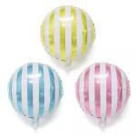 Round Stripe Pattern Foil Helium Mylar Balloon 18inch for Tik Tok Party
