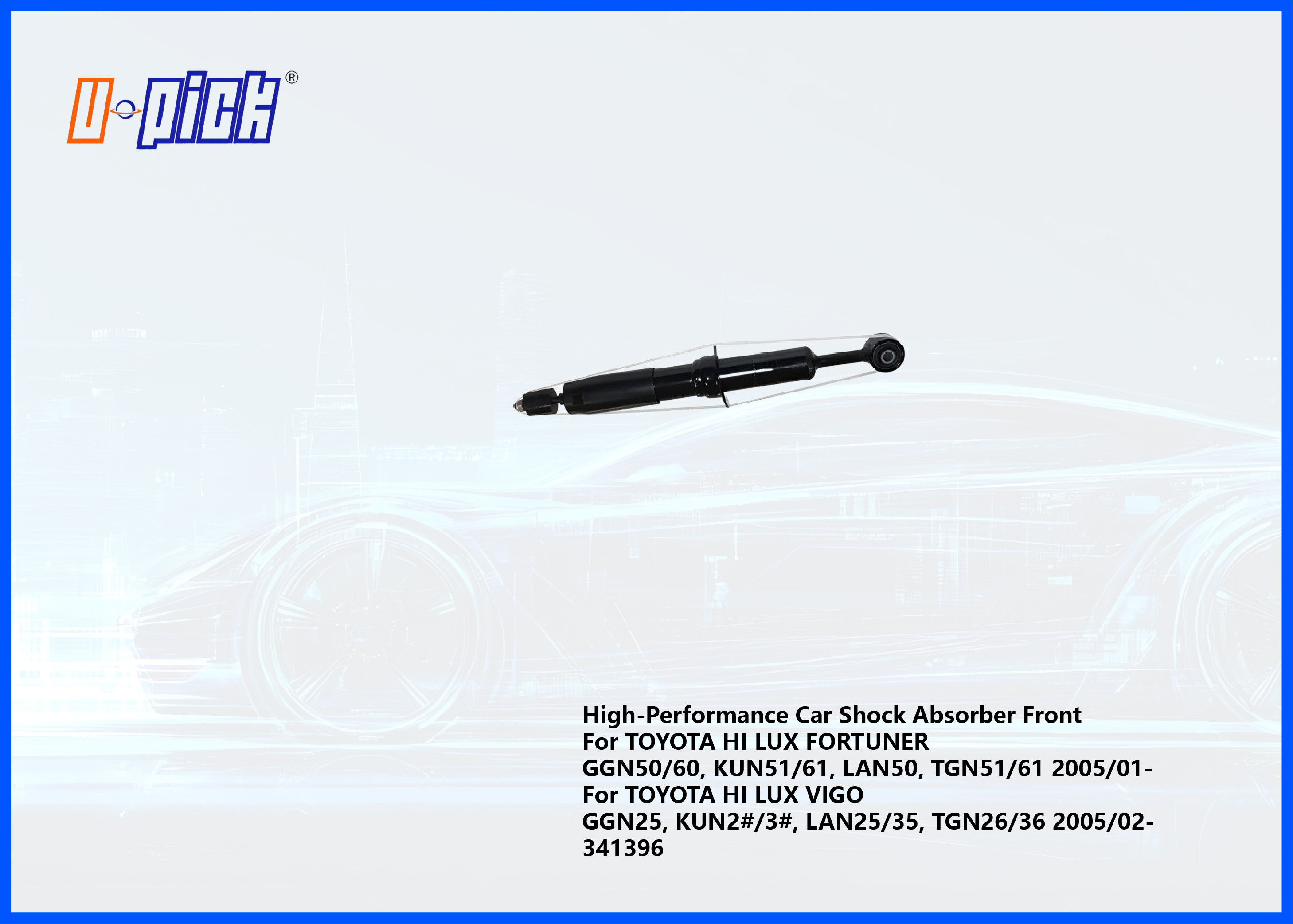 High-Performance Car Shock Absorber Front For TOYOTA HI LUX FORTUNER 2005/01- HI LUX VIGO 2005/02- 341396