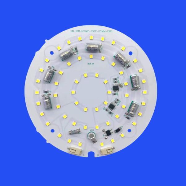 CE ERP Certificated 18W 230V 6500K Cool White Color Round Aluminum PCB Board AC