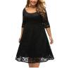 Buy cheap Fashion empire waist sexy women lace overlay plus size midi dress from wholesalers