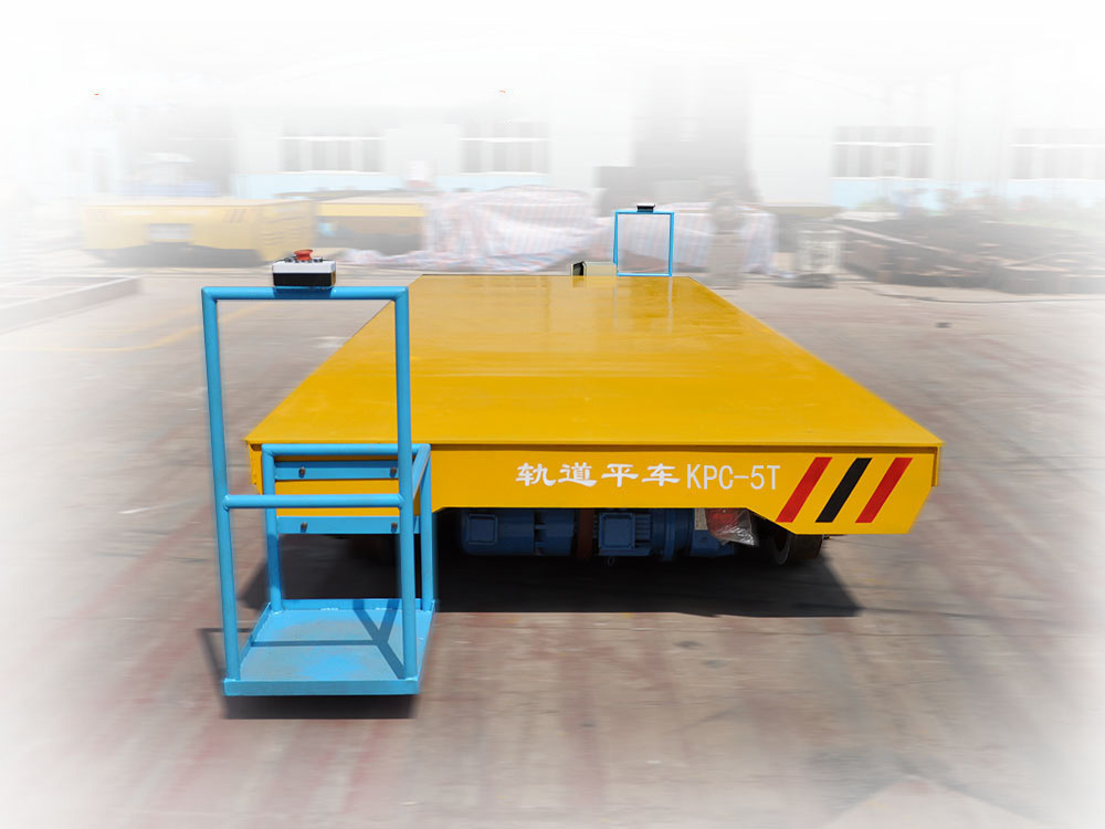 Heavy Duty Metal Factory Rail Transfer Trolley For Steel Plant