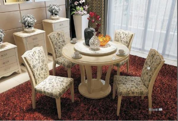 High Gloss Contemporary Dining Room Furniture Particle Board With Painting