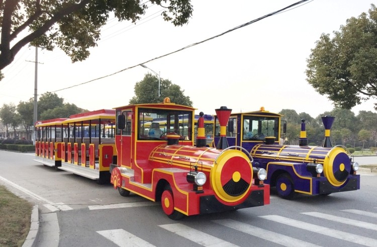 DC Motor 42 Seater Electric Trackless Train For Amusement Park / Shopping Malls