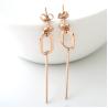 Buy cheap Fashion Accessories Women Stainless Steel Ellipse Long Drop Earring from wholesalers
