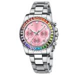 SUS304 Quartz Battery Wristwatches , Sweatproof Ladies Watches With Diamonds