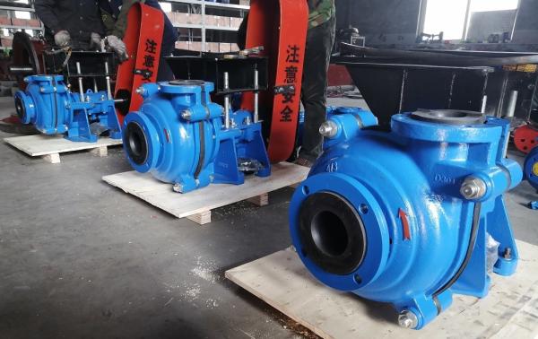 Buy cheap Black Soft Rubber Lined Slurry Pumps with CV Motor on Top Belt Driven Blue Color from wholesalers