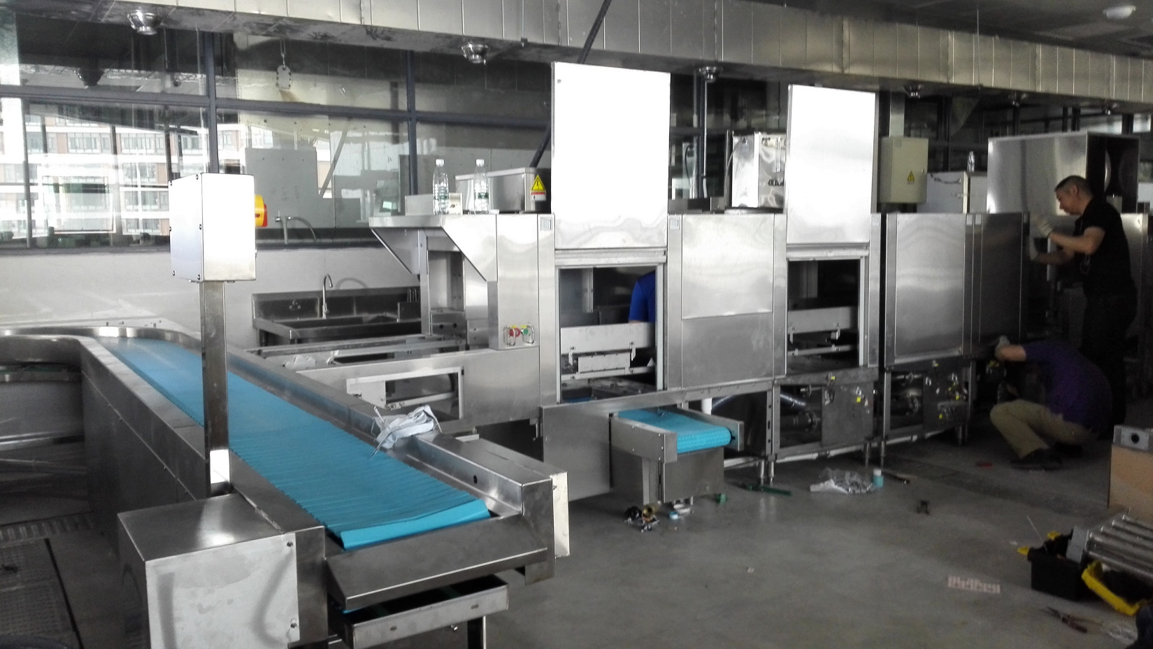 Automatic Stainless Steel Commercial Dishwasher Machine High Temperature Control