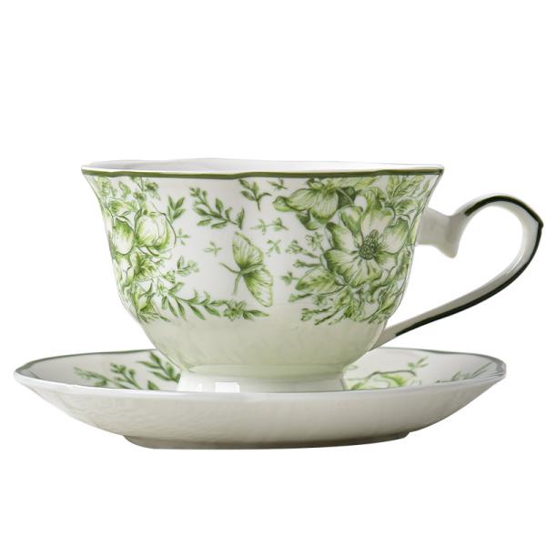 Buy cheap Porcelain Tea Cup And Saucer Set With Spoon French Vintage Floral Design 200ml Capacity from wholesalers