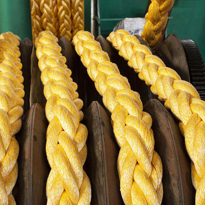 Other Applications 45mm 8 Strand PP Polymer UHMWPE Marine Mooring Rope CCS Certified