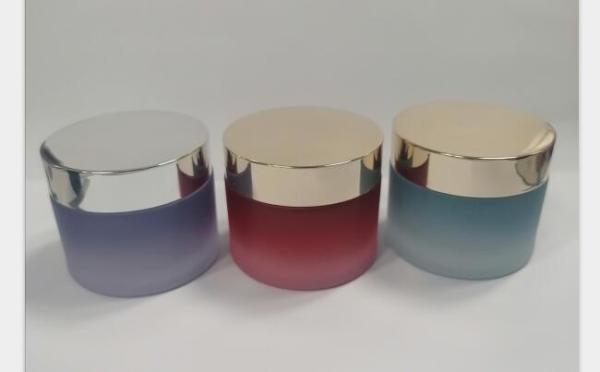 Quality Glass Cosmetic Jar With Lids / Cosmetic Pots Cream Bottles / Cream Jar / Glass Cosmetic Packaging for sale