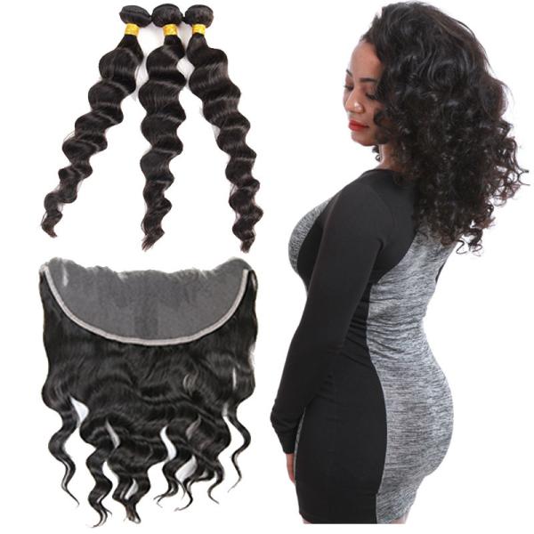Buy cheap Natural Raw Indian Virgin Human Hair Weave Loose Wave Without Chemical Process from wholesalers