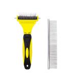 Pet Double-sided Stainless Steel Knot Brush For Dogs And Cats Skin-friendly Hair