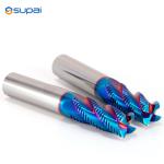Tungsten Steel 4 Blade Roughing Endmills Milling Cutter For Metal Cnc Maching