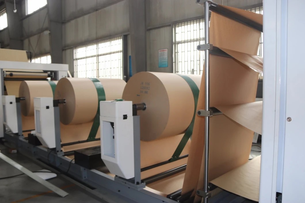 4 Color Square Bottom Paper Bag Machine 50HZ , Cement Paper Bag Making Machine