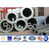 Buy cheap Round Conical Electric Transmission Poles , Galvanized Distribution Pole from wholesalers