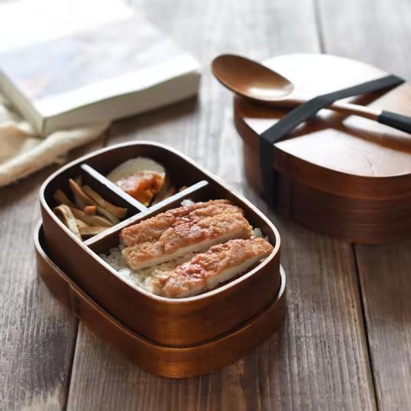 Buy cheap Japanese creative office workers convenient lunch box, wooden sushi box, bento box from wholesalers