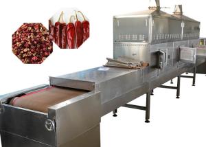 China Fully Automatic Chili Drying Machine , Food Microwave Drying Machine Stainless Steel on sale