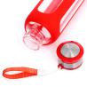 Buy cheap 500ml Colorful Drinking Glass Sports Water Bottle With Silicone Sleeve from wholesalers